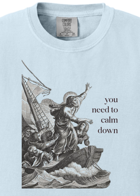 You Need to Calm Down - Jesus Calms the Storm Youth T-shirt - Comfort Colors