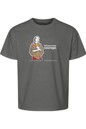 Holiness Takes Courage – St Kateri Tekakwitha Youth T-Shirt