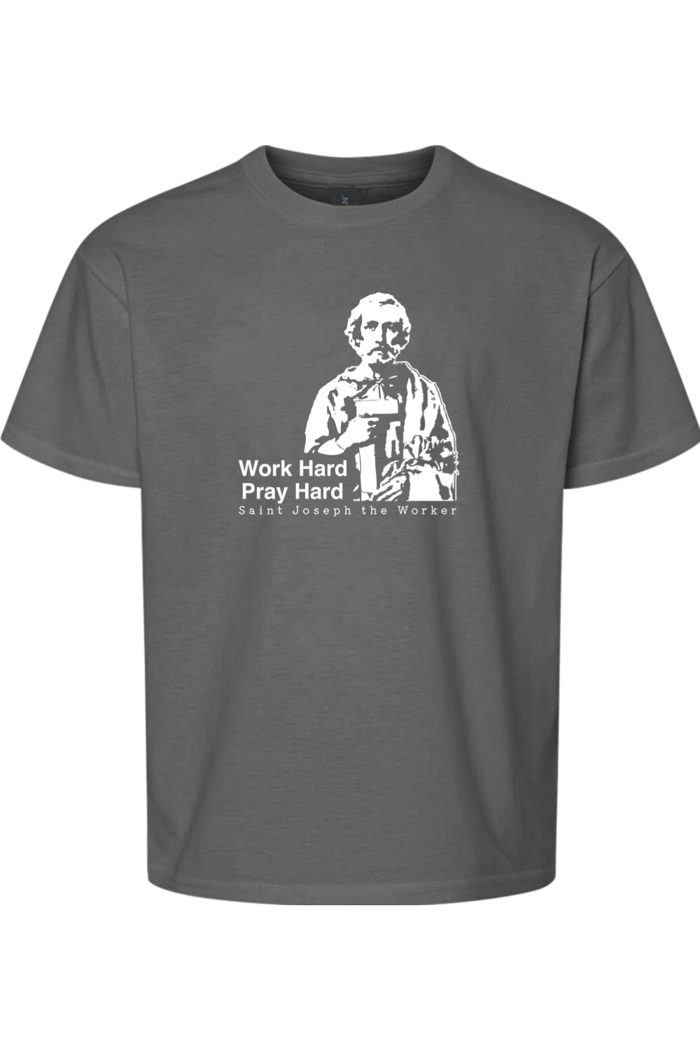 Work Hard Pray Hard - St Joseph the Worker Youth T-Shirt