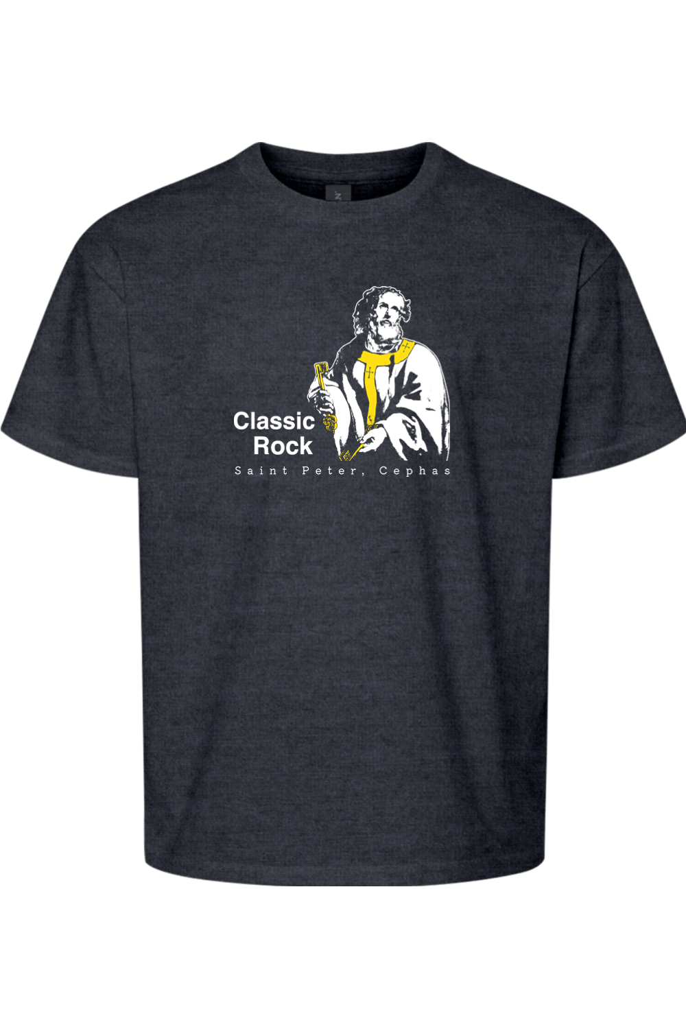 Catholic Concepts Classic Rock St. Peter Cephas Youth T Shirt Sock Religious Catholic Gifts Saint Socks T Shirts Sweatshirts Stickers Mugs Light Blue M