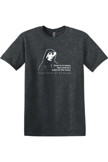 Mercy Message - St. Faustina Kowalska Adult T-shirt