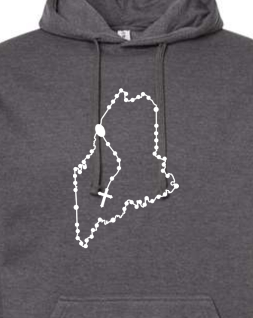 Maine Catholic Rosary Hoodie Sweatshirt