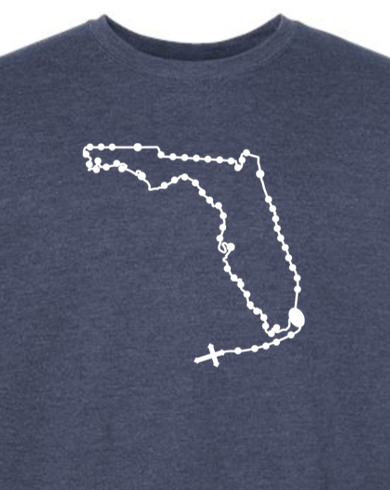 Florida Catholic Rosary Crewneck Sweatshirt