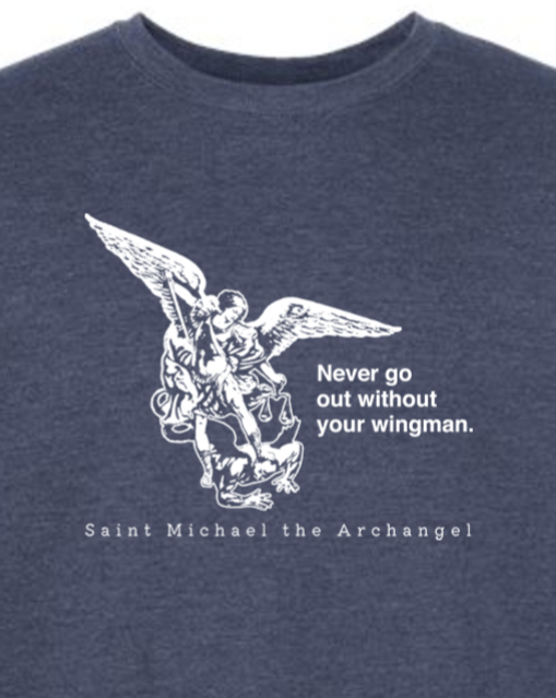 Never Go Without Your Wingman - St. Michael the Archangel Crewneck Sweatshirt