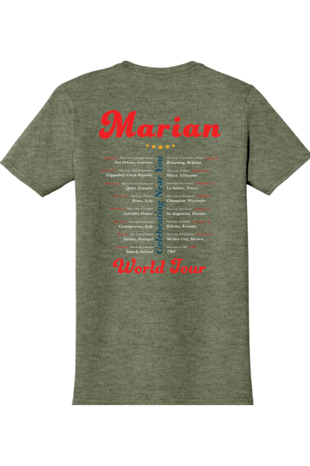 Marian World Tour Adult T-shirt