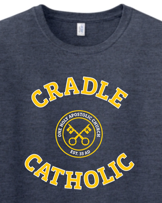 Cradle Catholic Block Adult T-Shirt