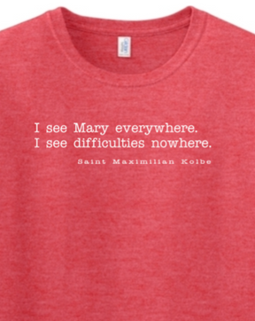 I See Mary Everywhere Adult T-Shirt