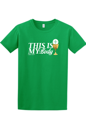 This is My Body Chalice - Luke 22:19 Adult T-Shirt