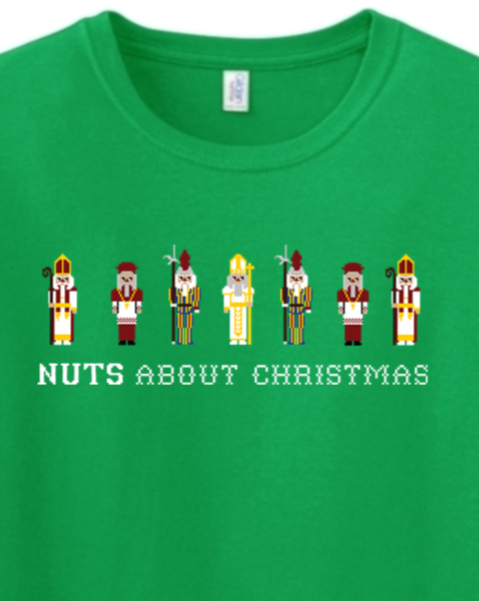 Nuts About Christmas Adult T-shirt