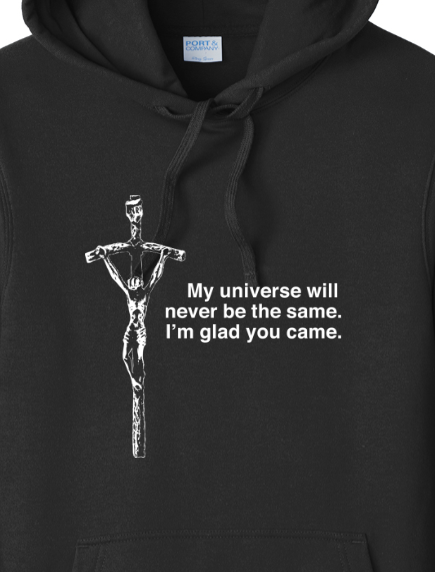 Glad He Came - Crucifix Hoodie Sweatshirt
