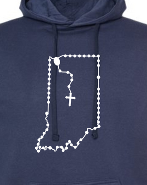 Indiana Catholic Rosary Hoodie Sweatshirt