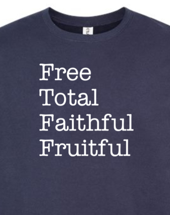 Free Total Faithful Fruitful - Theology of the Body Crewneck Sweatshirt