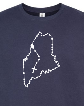 Maine Catholic Rosary Crewneck Sweatshirt