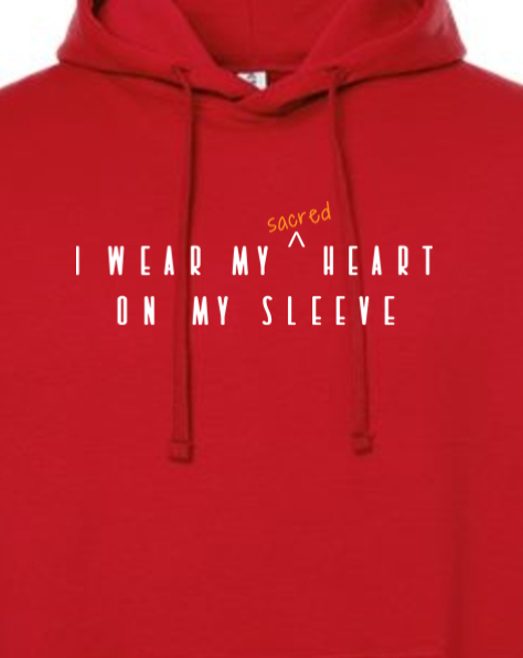 Sacred Heart On My Sleeve - Hoodie Sweatshirt