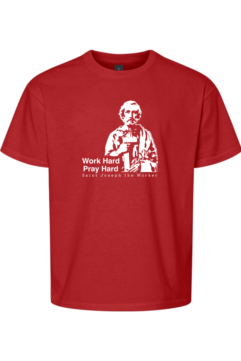 Work Hard Pray Hard - St Joseph the Worker Youth T-Shirt