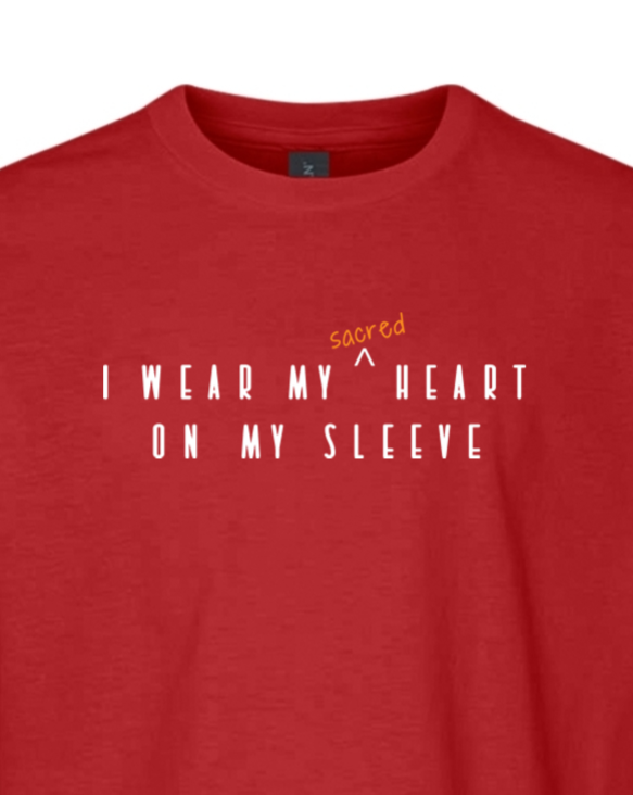 Sacred Heart on Your Sleeve - Sacred Heart of Jesus Youth T-Shirt