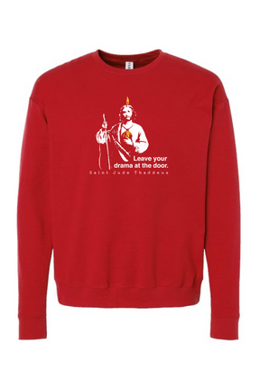 Leave Your Drama at the Door - St. Jude Thaddeus Crewneck Sweatshirt