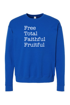 Free Total Faithful Fruitful - Theology of the Body Crewneck Sweatshirt