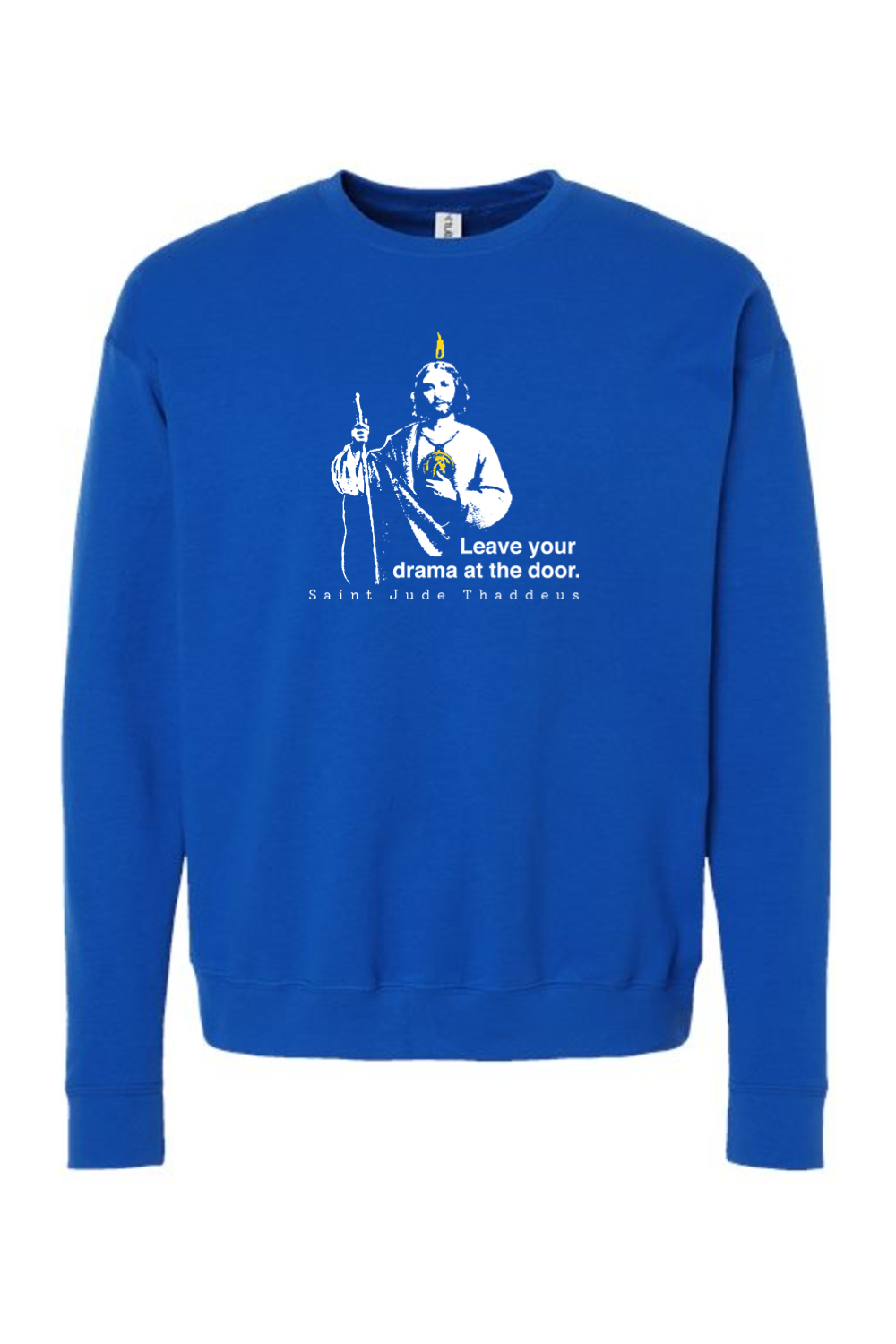 Leave Your Drama at the Door - St. Jude Thaddeus Crewneck Sweatshirt