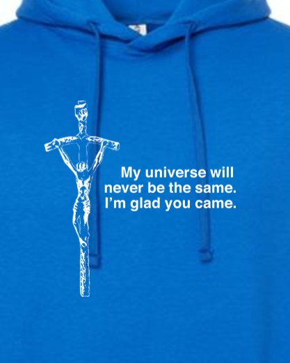 Glad He Came - Crucifix Hoodie Sweatshirt