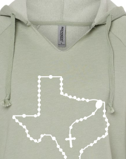 Texas Catholic Rosary Drop Hoodie