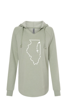 Illinois Catholic Rosary Drop Hoodie