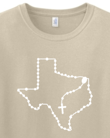 Texas Catholic Rosary Adult T-shirt