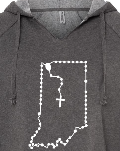 Indiana Catholic Rosary Drop Hoodie