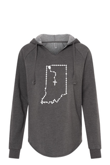 Indiana Catholic Rosary Drop Hoodie