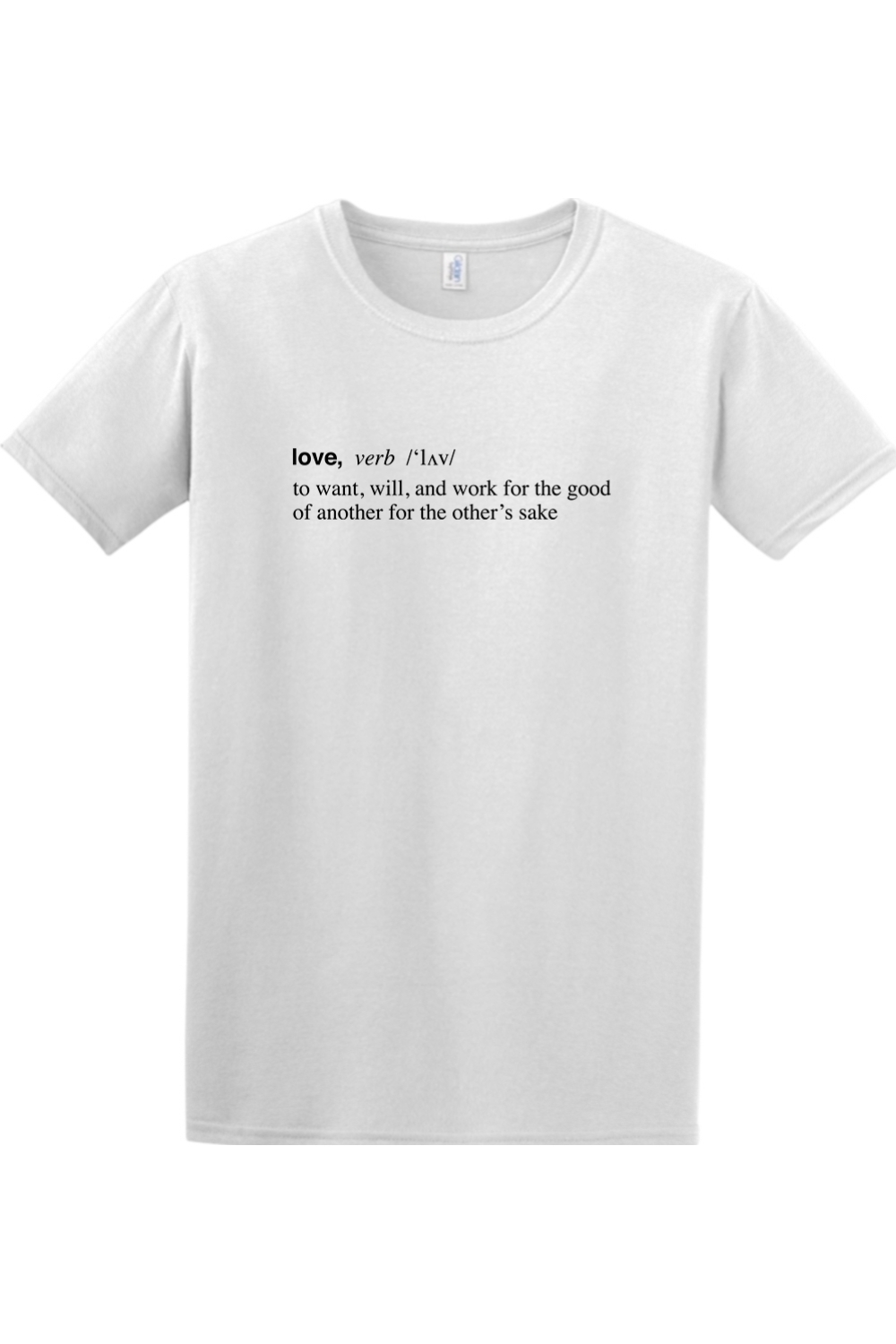 Love is a Verb Adult T-shirt