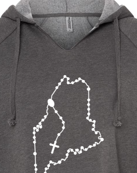 Maine Catholic Rosary Drop Hoodie