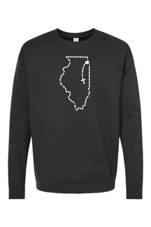 Illinois Catholic Rosary Crewneck Sweatshirt