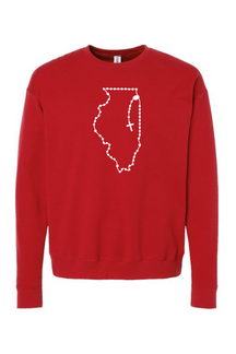 Illinois Catholic Rosary Crewneck Sweatshirt