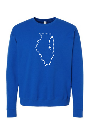 Illinois Catholic Rosary Crewneck Sweatshirt