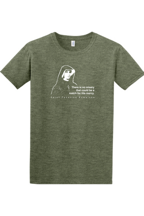 Mercy Message - St. Faustina Kowalska Adult T-shirt