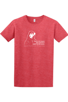 Mercy Message - St. Faustina Kowalska Adult T-shirt