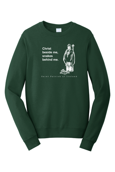 Christ Beside Me - St. Patrick Crewneck Sweatshirt