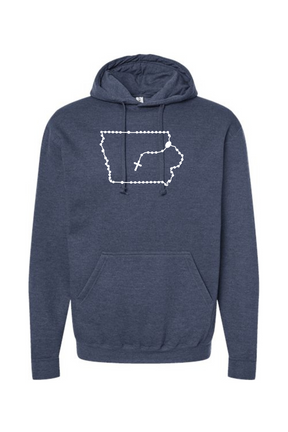 Iowa Catholic Rosary Hoodie Sweatshirt