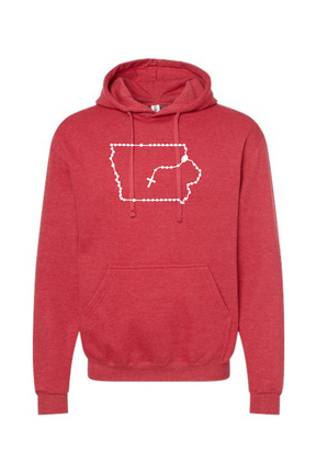 Iowa Catholic Rosary Hoodie Sweatshirt