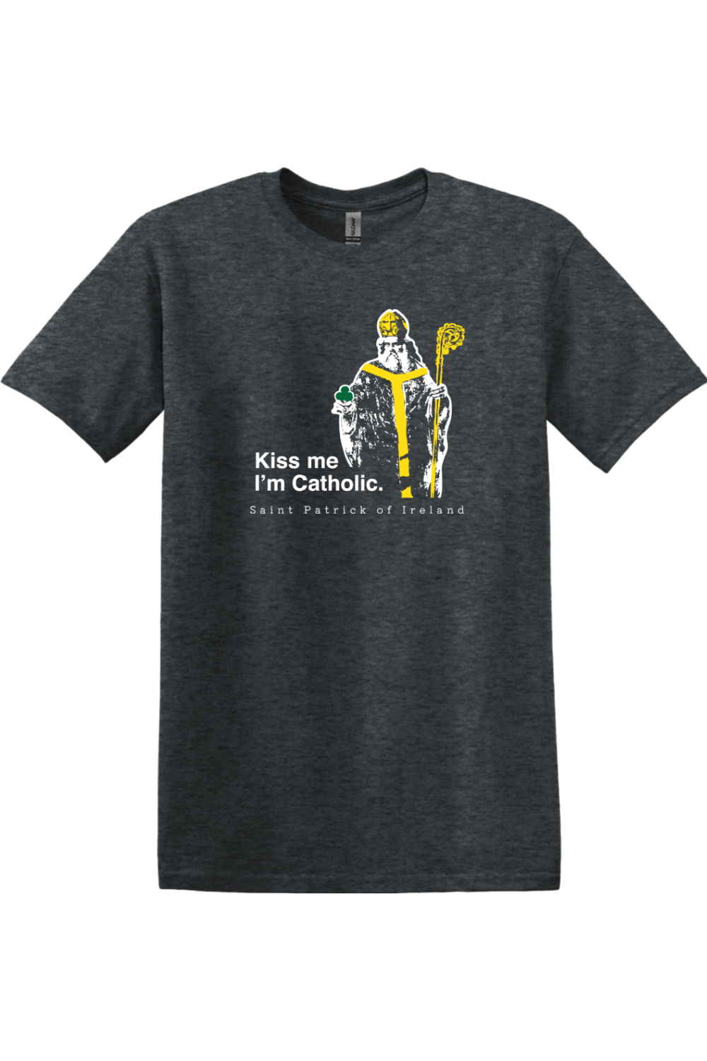 Kiss Me, I'm Catholic - St. Patrick of Ireland Adult T-shirt