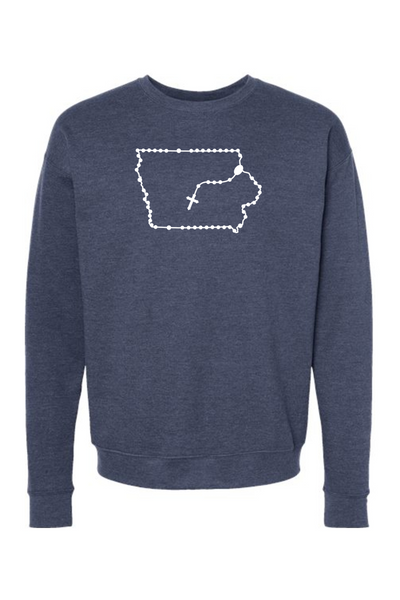 Iowa Catholic Rosary Crewneck Sweatshirt