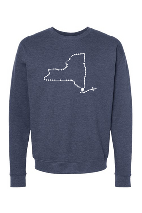 New York Catholic Rosary Crewneck Sweatshirt