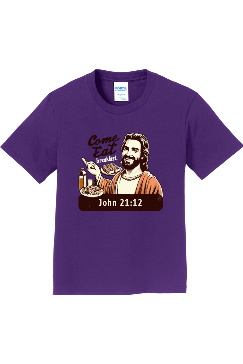 Come Eat Breakfast - John 21:12 - Youth T-Shirt