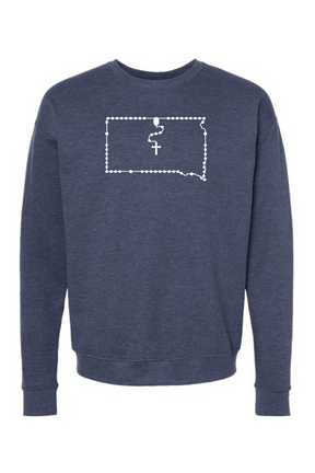 South Dakota Catholic Rosary Crewneck Sweatshirt