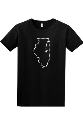 Illinois Catholic Rosary Adult T-shirt