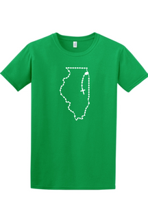 Illinois Catholic Rosary Adult T-shirt