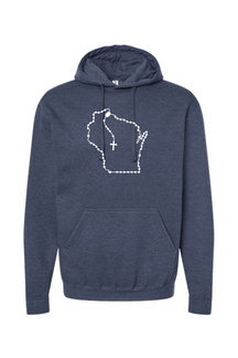 Wisconsin Catholic Rosary Hoodie Sweatshirt