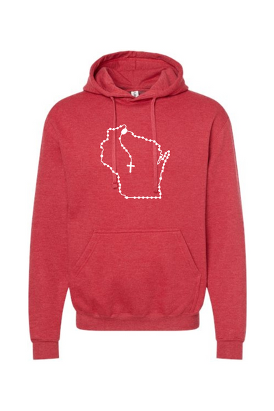 Wisconsin Catholic Rosary Hoodie Sweatshirt