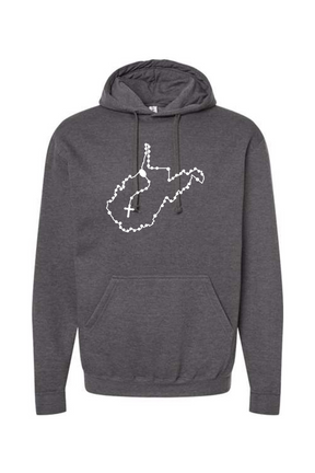 West Virginia Catholic Rosary Hoodie Sweatshirt