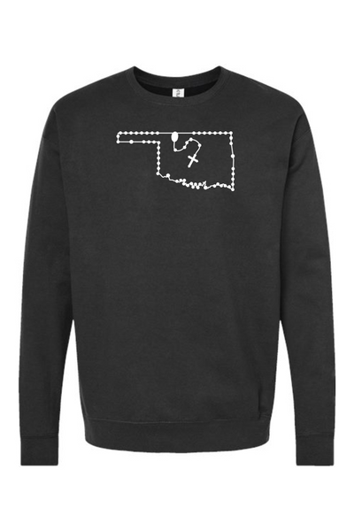 Oklahoma Catholic Rosary Crewneck Sweatshirt